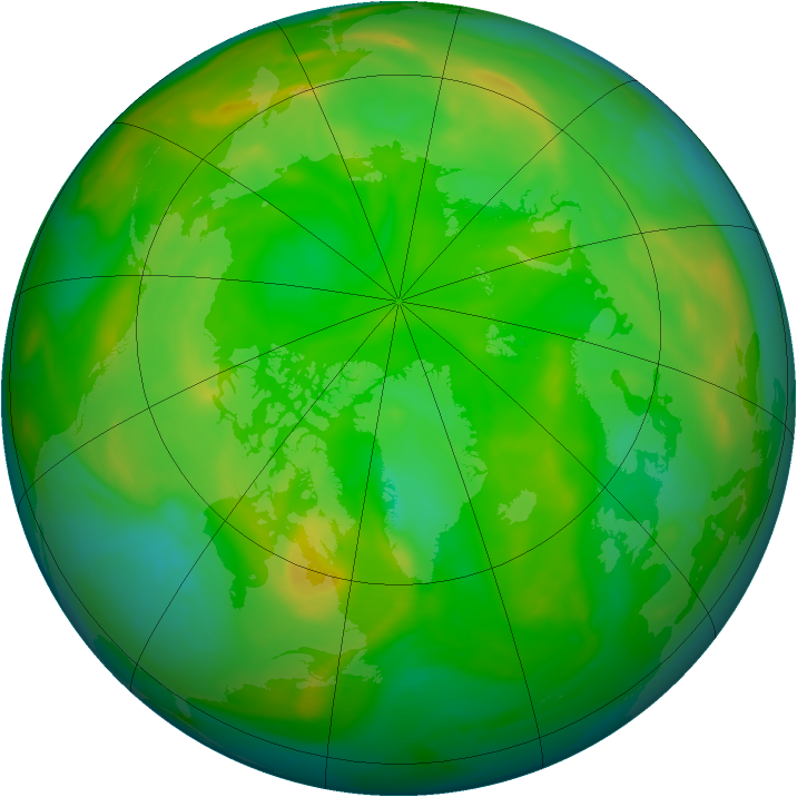 Arctic ozone map for 23 June 2005